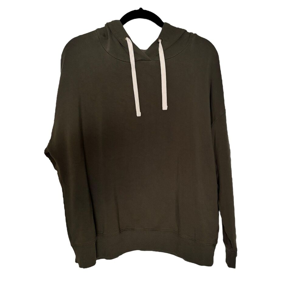 Buffalo David Bitton Hoodie Womens Large Green Pullover Sweatshirt Casual